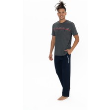 U.S. Polo Assn. Erkek Antrasit Melanj Pijama Takımı 50318616-VR081