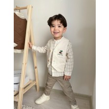 Gılberto 3'lü Erkek Bebek Takım Bej