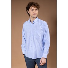 Erkek Uzun Kollu Klasik Regular Kalıp Düz Natural Pamuk Baba Gömlek 8180