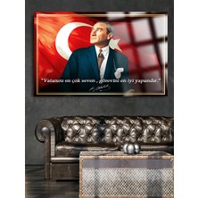 Taulart Yazılı Görkemli Atatürk Cam Tablo Kırılmaz Lüks Cam Tablo Ev, Iş Yeri, Ofis Hediyesi