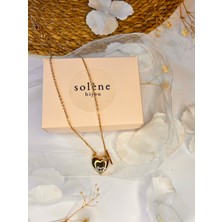 Solène Luv Altın Kaplama Rose Gold Kalp Tasarım Kolye