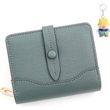 Runxi Life Hall Moda Toka Bayan Cüzdan Kısa Çoklu Kart Yuvası Kimlik Çantası Para Cüzdanı Fermuarlı Clutch (Yurt Dışından)