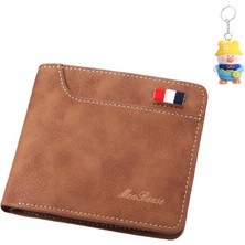 Runxi Life Hall Erkek Cüzdan Moda Casual Çoklu Kart Yuvası Erkek Cüzdan Para Cüzdanı Kısa Üç Katlı Cüzdan (Yurt Dışından)