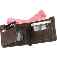 Runxi Life Hall Erkek Cüzdan Moda Casual Çoklu Kart Yuvası Erkek Cüzdan Para Cüzdanı Kısa Üç Katlı Cüzdan (Yurt Dışından)