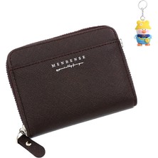 Runxi Life Hall Moda Erkekler Kısa Fermuarlı Cüzdan Clutch Iş Retro Para Cüzdanı Kimlik Çantası Cüzdanı (Yurt Dışından)