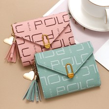 Runxi Life Hall Moda Toka Bayanlar Kısa Cüzdan Küçük Üç Katlı Kart Tutucu Para Cüzdanı Kadın Clutch (Yurt Dışından)