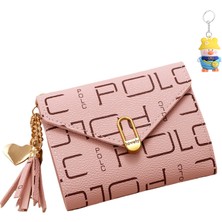 Runxi Life Hall Moda Toka Bayanlar Kısa Cüzdan Küçük Üç Katlı Kart Tutucu Para Cüzdanı Kadın Clutch (Yurt Dışından)