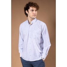 Erkek Uzun Kollu Klasik Regular Kalıp Düz Natural Pamuk Baba Gömlek 8180