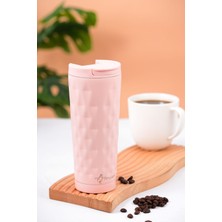 PENGUEN-3025 Pembe Mug Termos 500ML