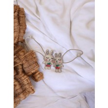 Gigi Giyim Tavşan Desenli Kız Çocuk Bağlamalı Toka