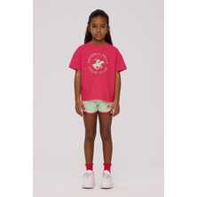 Beverly Hills Polo Club  Kız Çocuk Pembe Tshirt