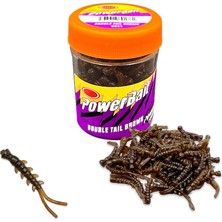 Atik Camp Silikon Kurt Sahte Balık Yemi - Kokulu - D Tail - Kahve - Power Bait (9957)