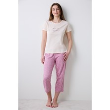 Penti Pamuklu Roses Kapri Çok Renkli Pijama Takımı