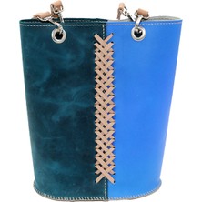 Tap Deri Aqua Marin Leather Bag