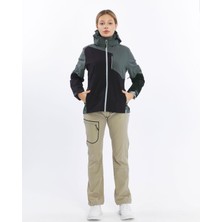 Mapamyumco Windbreaker Kadın Ceket-Füme-Siyah