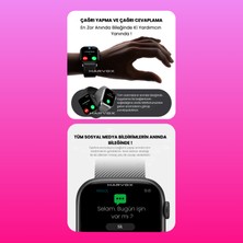 Harvox Watch 10 Mini Akıllı Saat Hediye Dolu Kutu Içeriği 3 Kordon ve Bileklik
