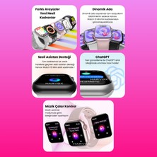 Harvox Watch 10 Mini Akıllı Saat Hediye Dolu Kutu Içeriği 3 Kordon ve Bileklik