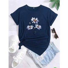 Medinenur Papatya Desenli Nasic T-Shirt