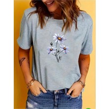 Medinenur Papatya Desenli Nasic T-Shirt