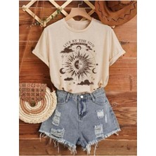 Lıve By Yazı Baskılı Basic T-Shirt