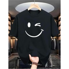 Medinenur Emoji Baskılı Basic T-Shirt