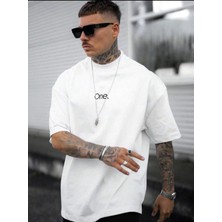 Medinenur One Yazı Baskılı Basic T-Shirt