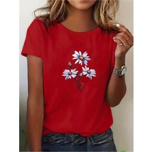 Medinenur Papatya Desenli Nasic T-Shirt