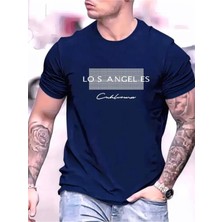 Losangels Baskılı Basic T-Shirt