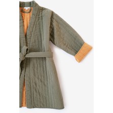 Quilted Keten Ceket Haki / Hardal
