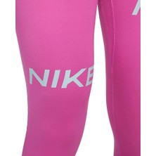 Nike Pro Dri-Fıt Graphic Mid-Rise Kadın Tayt - Aktif Fuşya/okyanus Bliss DX0080-623 Pembe