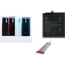 SDT Redmi 9t Arka Batarya Kapağı ,batarya ve B7000 Yapıştırıcı (Turuncu)