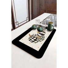 Krem Bal Kabağı Temalı Microfiber Bulaşık Kurutma Matı MM020