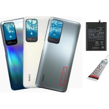 SDT Redmi 10 2022 Arka Batarya Kapağı ,batarya ve B7000 Yapıştırıcı (Siyah)