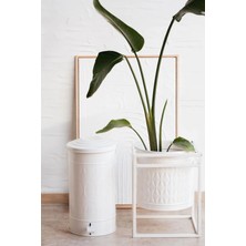 The Mia Prizma Vazo & Saksı Beyaz 45X35X35 cm PZM0028