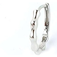 Italyan Tasarımı 925AYAR Gümüş Tek Halka Küpe Özel Seri