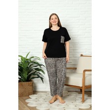 %100 Pamuk Büyük Beden 3 Parça  Kadın Pijama Takımı