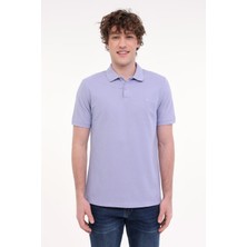 Lumberjack MB CT953 Polo T-Sh 5fx Lila Erkek Kısa Kol T-Shirt
