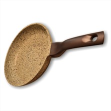 M3 Decorium 27CM Büyük Bakalit Kulp Yanmaz Yapışmaz Granit Yüzey Ağır Alaşım Döküm Tava