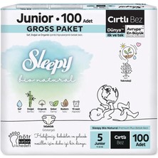 Nessiworld Sleepy Bio Natural Bebek Bezi Gross Paket 5 Beden 100 Adet