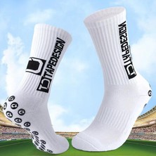 Mubx Kaydırmaz Silikon Tabanlı Futbol Çorabı Havlu Taban Dikişsiz Pro Maç Çorabı Sporcu Tozluk Halı Saha