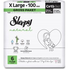 Nessiworld Sleepy Natural Bebek Bezi Gross Paket 6 Beden 15-25 kg 100 Adet