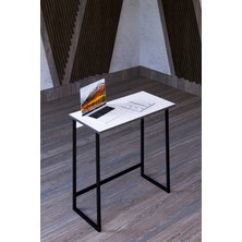 Toprak Atelier Izabel Çok Amaçlı Çalışma Masası Bilgisayar Masası Çizim Masası Ofis Masası Çam Tabla Siyah Ayak