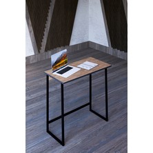Toprak Atelier Izabel Çok Amaçlı Çalışma Masası Bilgisayar Masası Çizim Masası Ofis Masası Çam Tabla Siyah Ayak