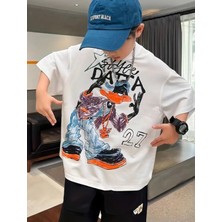 Punıx  Özel  Üretim Rapçi Daffy  Duck  Baskılı  Yeni  Stil  Erkek  Çocuk  Nefes  Alan  Ter  Tutmayan  Yazlık  T-Shırt