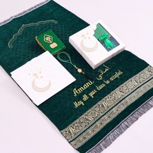 Mutlu İşler Kişiselleştirilmiş Isme Özel Seccade, Kuran, Tesbih, Hediye Seti, Ramazan Hediyelik