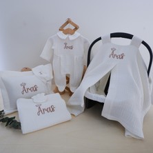 Momand Design Isimli  Müslin Hastane Çıkışı Erkek Bebek  Full Set