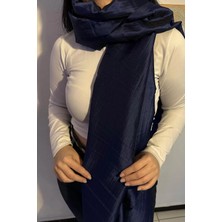 Caş Dekorasyon Lacivert Renk Tafta Şal