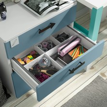 IKEA 2 Adet Çekmece Içi Bölmeli Düzenleyici 50 x 35 x 9  cm  Ikea 2'li Set 5 Bölmeli Düzenleme Kutusu Polyester Beyaz Organizer