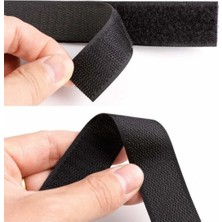 İpek Hobi  2.5 Cm  Cırt Bant Siyah Renk 10 Mt