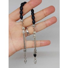 Oniks Taşı Mat Kapsül Kesim Sallamalık Zaza Tesbih 5.5*8mmmm (54650)